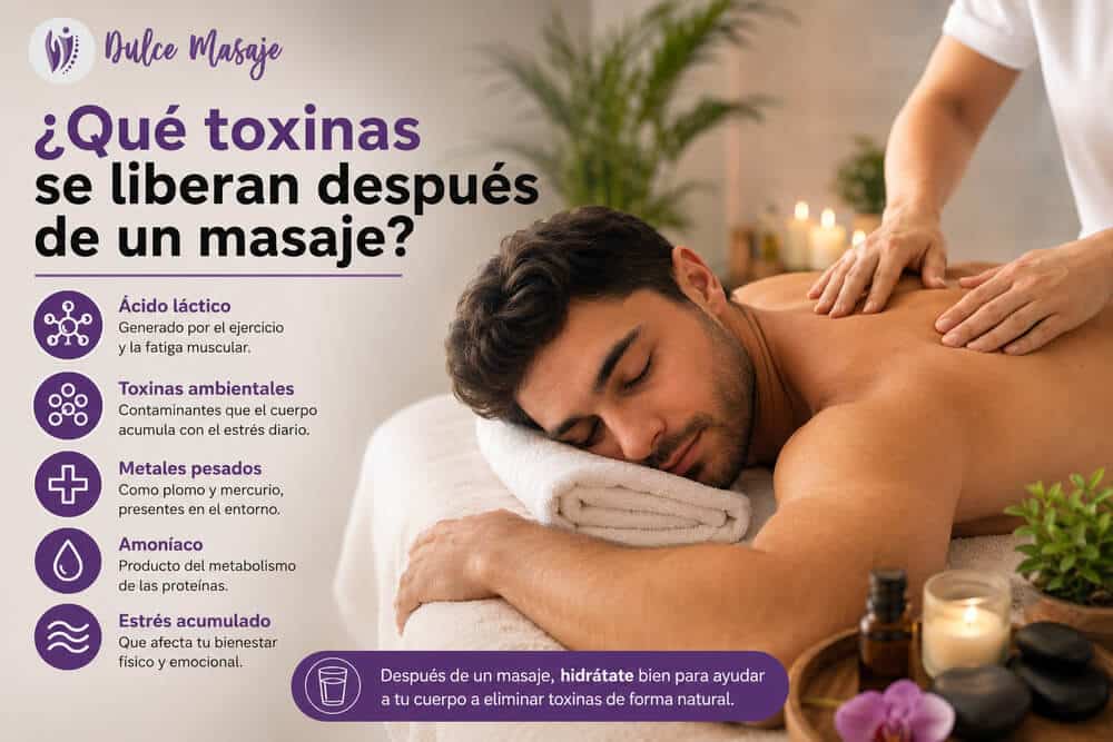 ¿Qué toxinas se liberan después de un masaje?
