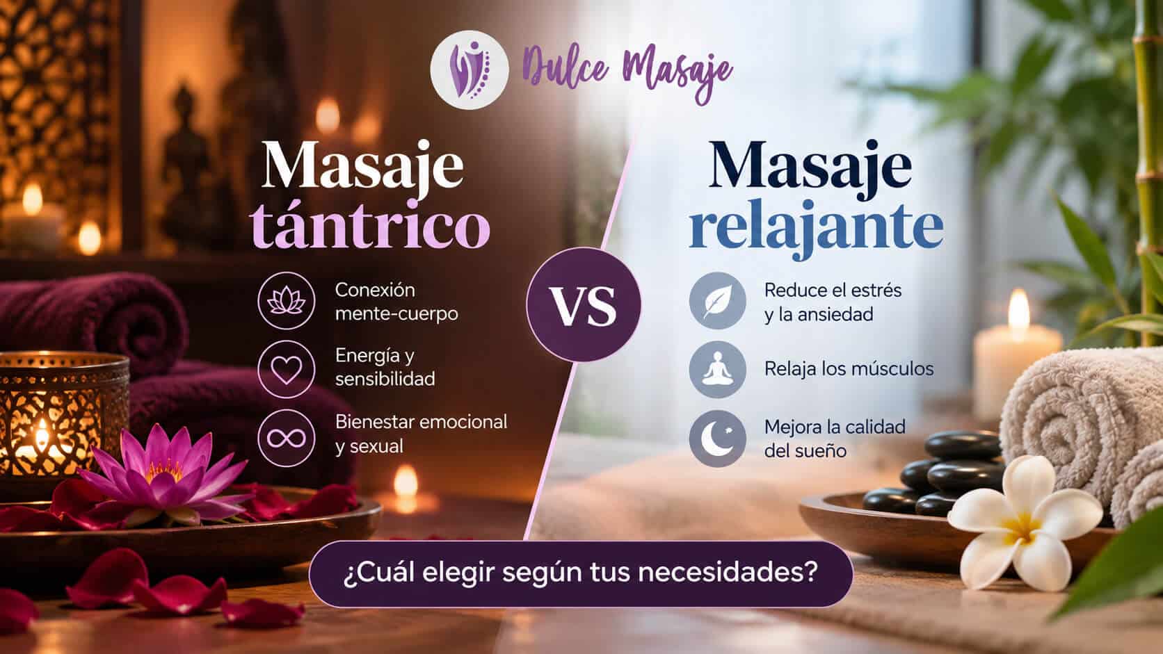 Masaje tántrico vs masaje relajante