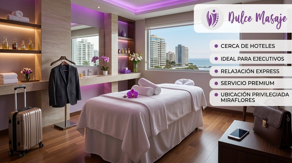 Masajes cerca a hoteles en Miraflores